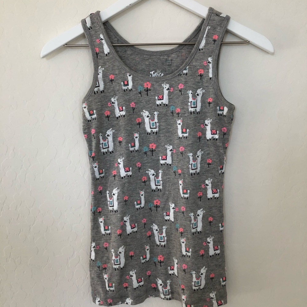 Justice tank top gray 14